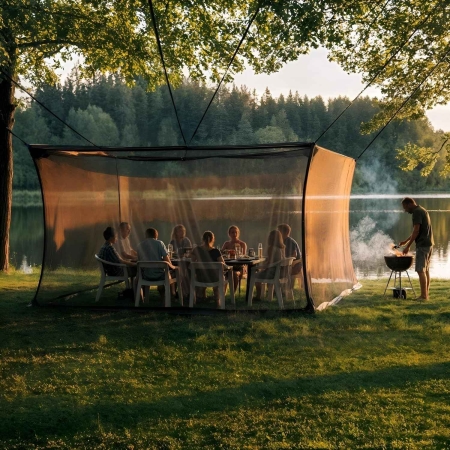 Preview: Engmaschiges Insektenschutznetz: Zuverlässiger Schutz vor Insekten, langlebig und leicht, perfekt für Outdoor.